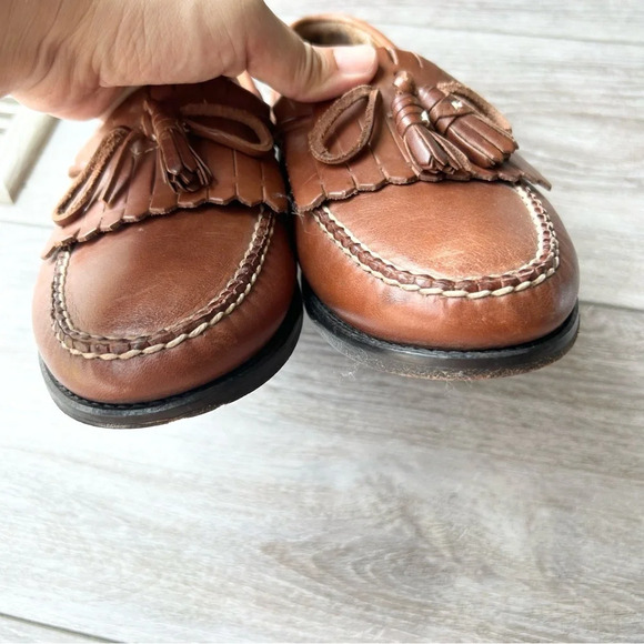Johnston & Murphy  Tassel Brown Leather Loafer - Picture 5 of 16